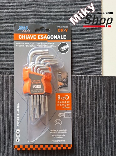 Set chiavi torx stella 9px - torx,